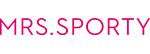 Logo von Mrs.Sporty mit dem Schriftzug "MRS.SPORTY" in pinker Schrift auf weißem Hintergrund.